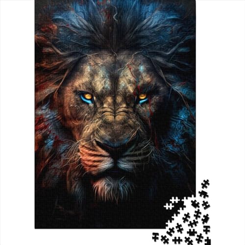 Puzzle für Kinder, Löwe 9, 500-teiliges Puzzle, Holzpuzzle für Erwachsene und Familien, schwierig und herausfordernd, 500 Teile (52 x 38 cm) von LMYmoney