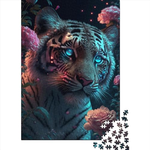 Puzzle für Kinder, Tiger, 1000 Teile, Puzzle für Kinder, Holzpuzzle für Kinder & Heimdekoration, Puzzlespielzeug, 1000 Teile (75 x 50 cm) von LMYmoney