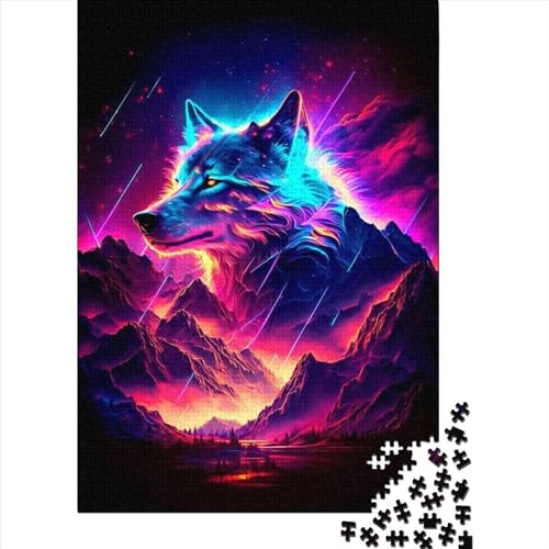 Puzzle für Kinder, Wolf33, 1000-teiliges Puzzle, Holzpuzzle für Kinder ab 18 Jahren, Spielzeug-Wanddekoration, 1000 Teile (75 x 50 cm) von LMYmoney