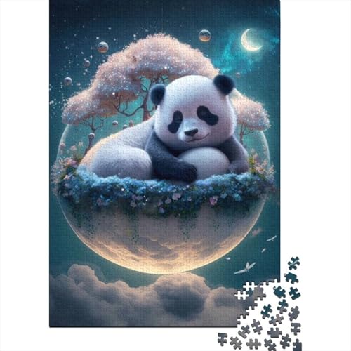 Puzzle für Kinder, süßer Panda, 300-teiliges Holzpuzzle für Kinder ab 18 Jahren, schwierig und herausfordernd, 300 Teile (40 x 28 cm) von LMYmoney