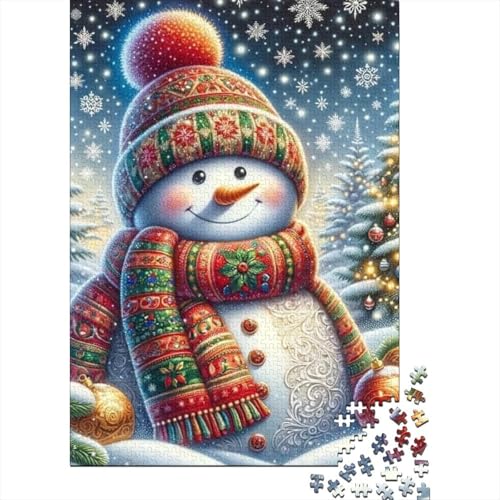 Puzzle für Kinder „Frohe Weihnachten“, 1000-teiliges Puzzle, Holzpuzzle für Kinder ab 18 Jahren, Spielzeug-Wanddekoration, 1000 Teile (75 x 50 cm) von LMYmoney