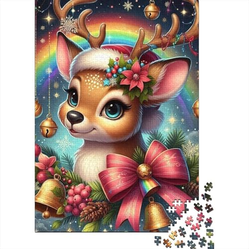 Puzzle für Kinder „Frohe Weihnachten“, 500-teiliges Puzzle, Holzpuzzle für Kinder ab 18 Jahren, 500 Teile (52 x 38 cm) von LMYmoney