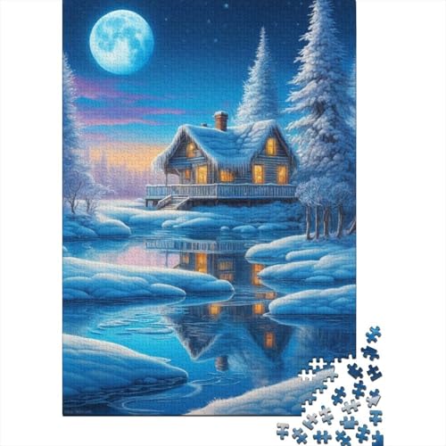 Puzzle für Kinder „Frohe Weihnachten“, 500-teiliges Puzzle, Holzpuzzle für Kinder ab 18 Jahren, Familienaktivität, 500 Teile (52 x 38 cm) von LMYmoney