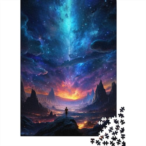 Puzzle für Kinder 1000-teiliges Neon-Galaxie-Puzzle für Kinder, anspruchsvolles Denkspiel, 1000 Teile (75 x 50 cm) von LMYmoney