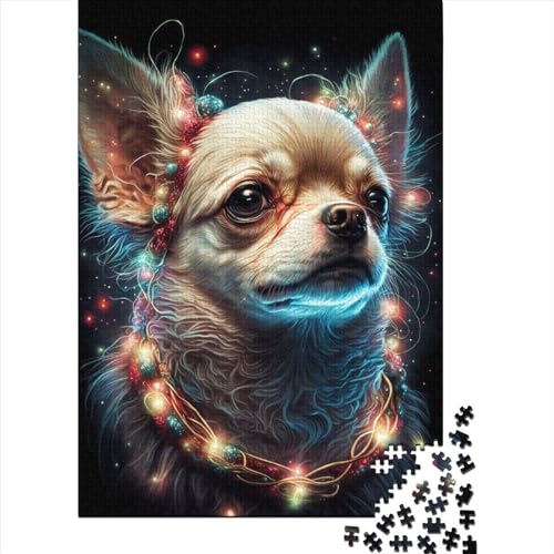 Puzzle für Kinder Chihuahua Dog254 300-teiliges Puzzle Holzpuzzle für Erwachsene und Familien Schwierig und herausfordernd 300 Teile (40 x 28 cm) von LMYmoney