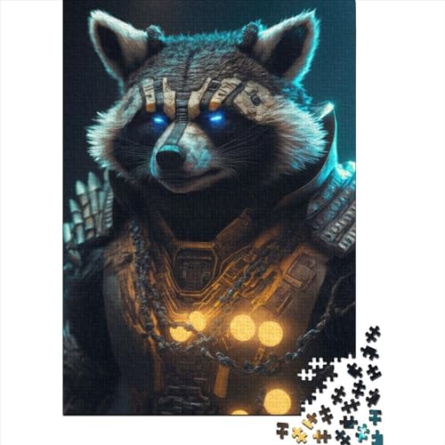 Puzzle für Kinder Future Raccoon1 300-teiliges Puzzle Holzpuzzle für Kinder ab 18 Jahren für Kinderpuzzle 300 Teile (40 x 28 cm) von LMYmoney