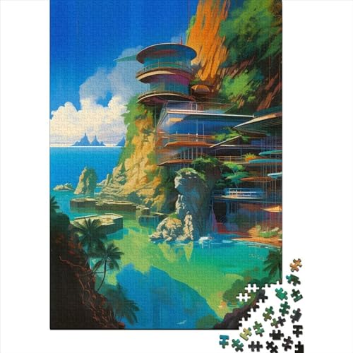 Puzzle für Kinder Relaxing_Place 500-teiliges Puzzle für Kinder, Holzpuzzle für Kinder ab 18 Jahren, Lernspielzeug, 500 Teile (52 x 38 cm) von LMYmoney