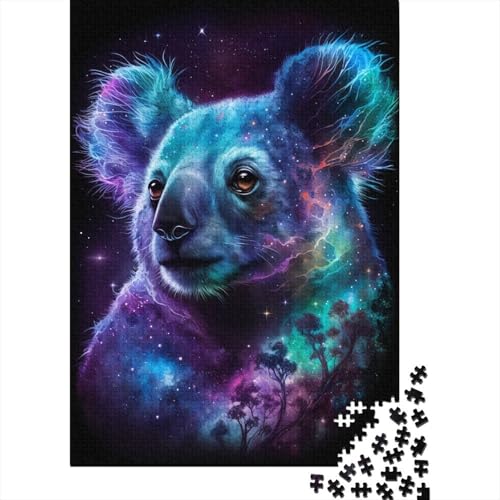 Puzzle mit 1000 Teilen, Galaxie-Tier, Koala, Puzzles für Kinder, Puzzles, Lernspiel für Erwachsene, 1000 Teile (75 x 50 cm) von LMYmoney