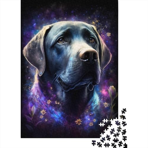 Puzzle mit 1000 Teilen, Weltraum-Labrador, Puzzle, Puzzle zum Zusammenbauen, Spielzeug, interaktives Familienspiel, 1000 Teile (75 x 50 cm) von LMYmoney