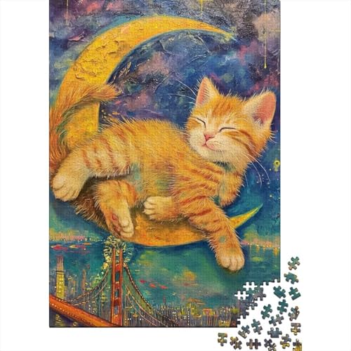 Puzzle mit christlichem Glauben und Katze, ab 18 Jahren, Lernspiele, rechteckiges Papierpuzzle für Erwachsene und Teenager, 38 x 26 cm, 1000 Teile von LMYmoney