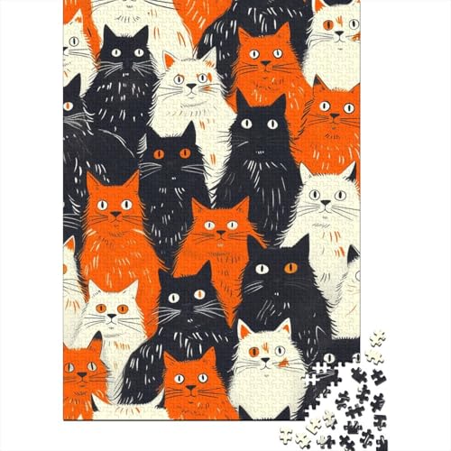 Puzzle mit heilenden Katzengebeten, herausfordernd und knifflig, aus 100% recycelter Pappe, für Damen und Herren, 70 x 50 cm, 1000 Teile von LMYmoney