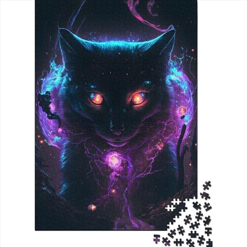 Puzzles Cat52 1000-teiliges Puzzle für Kinder, Holzpuzzle für Kinder ab 18 Jahren, Familienunterhaltungsspielzeug, 1000 Teile (75 x 50 cm) von LMYmoney