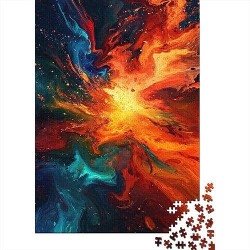 Puzzles für Kinder, 300-teiliges, farbenfrohes Explosions-Galaxie-Puzzle für Kinder, anspruchsvolles Denkspiel, 300 Teile (40 x 28 cm) von LMYmoney