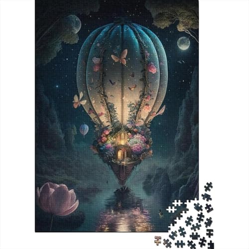 Puzzles für Künstler, Heißluftballon, 300-teiliges Holzpuzzle, geeignet für Kinder und über 18 Jahre, tolles Kinder, 300 Teile (40 x 28 cm) von LMYmoney