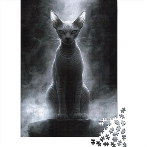 Puzzles für Sphinx-Katze, 300-teiliges Puzzle für Kinder, Holzpuzzle, geeignet für Kinder und über 18 Jahre alt, tolle Kinder, 300 Teile (40 x 28 cm) von LMYmoney