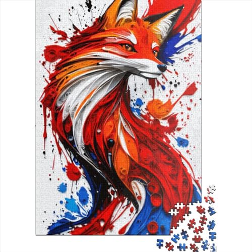 Red Fox Splash Puzzles, 300 Teile, Holzpuzzle für Erwachsene und Teenager, für Erwachsene und Teenager ab 12 Jahren, 300 Teile (40 x 28 cm) von LMYmoney