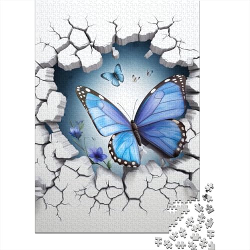 Schmetterling, christliches religiöses Gebet, Geschenke, Puzzle, lustige Aktivität für zu Hause, 100% recycelter Karton, Puzzle für Frauen und Männer, 70 x 50 cm, 1000 Teile von LMYmoney