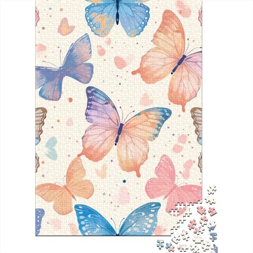 Schmetterling-Ostergeschenke, Puzzle-Spielzeug, Lernspiel, 100 Prozent recycelte Pappe, Puzzle für Kinder und Erwachsene ab 12 Jahren, 70 x 50 cm, 1000 Teile von LMYmoney