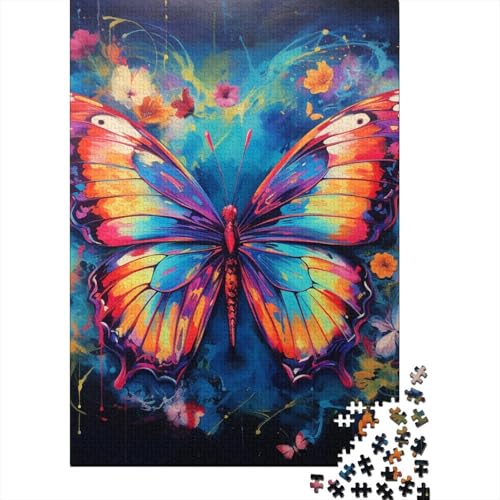 Schmetterling Ostergeschenke Puzzle Relax Challenge Spielzeug Premium Karton Puzzle für Jungen oder Mädchen 38x26cm/1000 Teile von LMYmoney