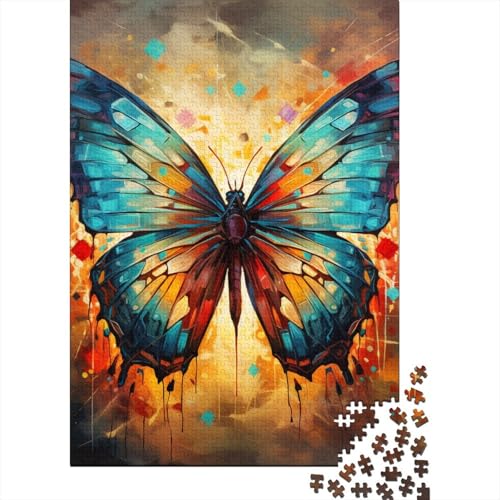 Schmetterlings-Puzzle, Lernspiele, Familienaktivitäten, Puzzle aus 100% recycelter Pappe für Kinder und Erwachsene ab 12 Jahren, 38 x 26 cm, 1000 Teile von LMYmoney