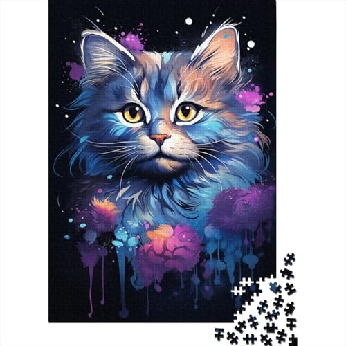 Schönes Katzen-Puzzle für Kinder, 300 Teile, klassisches Puzzle, entspannende, Puzzlespiel, Denksportaufgabe, 300 Teile (40 x 28 cm) von LMYmoney