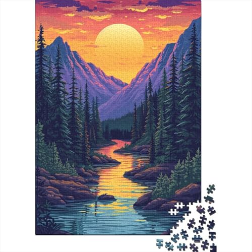 Seltsame und schöne Berge, 300-teiliges Puzzle für Kinder, kreatives rechteckiges Puzzle, Puzzle, Puzzle, Geschenk für Freunde und Familie, 300 Teile (40 x 28 cm) von LMYmoney