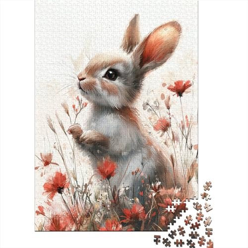 Süßes Osterhasen-Geschenk-Puzzle, herausfordernd und knifflig, 100 Prozent recycelte Pappe, Puzzle für Erwachsene und Kinder, 38 x 26 cm, 1000 Teile von LMYmoney