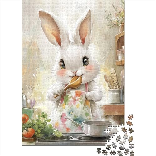 Süßes Osterhasen-Geschenk-Puzzle, herausfordernd und knifflig, 100 Prozent recycelte Pappe, Puzzle für Erwachsene und Kinder, 70 x 50 cm, 1000 Teile von LMYmoney