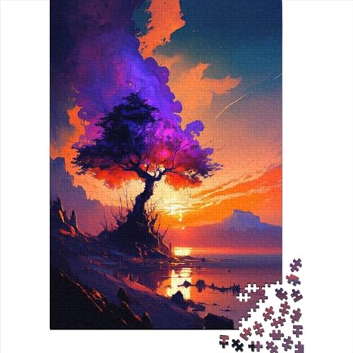 Teenager-Puzzle „Majestätischer Baum am See“, 300-teiliges Holzpuzzle für Kinder ab 18 Jahren, Kinder, 300 Teile (40 x 28 cm) von LMYmoney