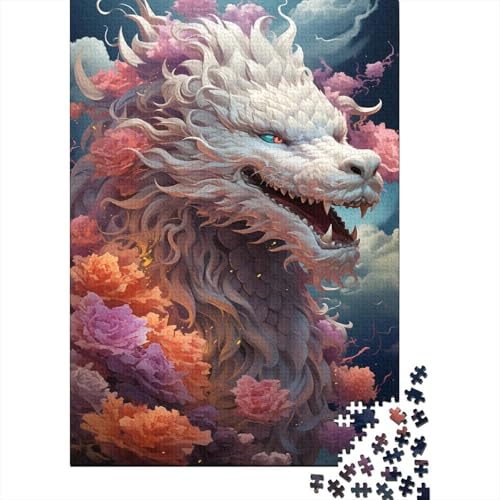 Tierische, Bunte Drachenpuzzles, 300 Teile, Holzpuzzles für Kinder und Jugendliche, Familienspiel, 300 Teile (40 x 28 cm) von LMYmoney