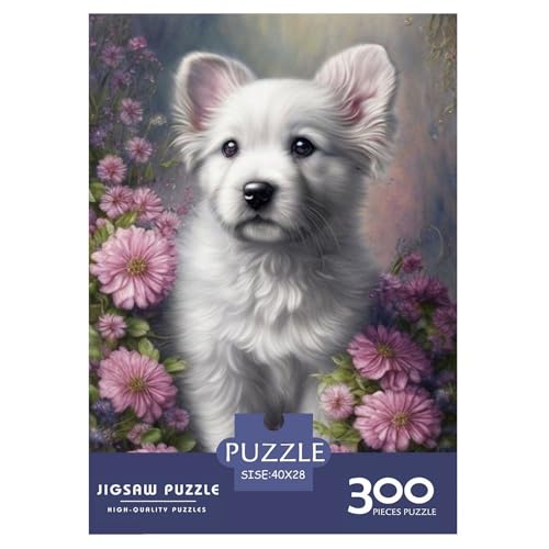 Tierkunst-Hunde-Holzpuzzle, 300-teiliges Puzzle für Erwachsene, Lernspiel, Herausforderungsspielzeug, Heiligabend-Geschenke, 300 Stück (40 x 28 cm) von LMYmoney