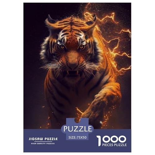 Tierkunst-Löwe, 1000-teiliges Puzzle für Teenager, Geschenke, Holzpuzzle, Puzzle für Erwachsene, Lernspiele für zu Hause, DIY-Spielzeug, 1000 Teile (75 x 50 cm) von LMYmoney