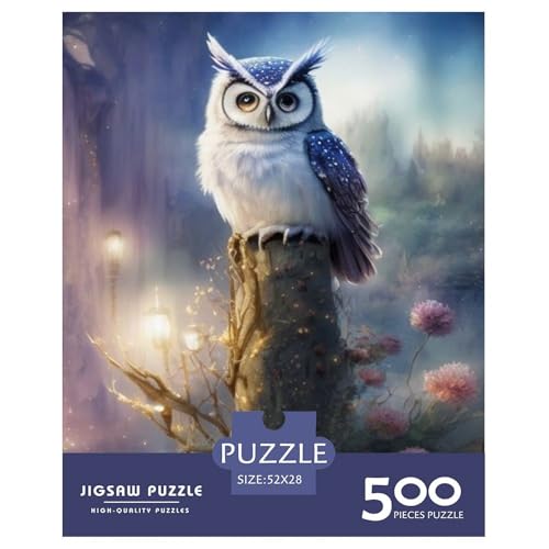 Tierkunst-Vogel, 500-teiliges Holzpuzzle für Erwachsene, Puzzle, Lernspiel, Herausforderungsspielzeug, 500 Stück (52 x 38 cm) von LMYmoney