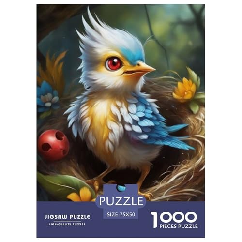 Tierkunst-Vogel-Holzpuzzle, 1000-teiliges Puzzle für Erwachsene, Lernspiel, Herausforderungsspielzeug, Heiligabend-Geschenke, 1000 Stück (75 x 50 cm) von LMYmoney