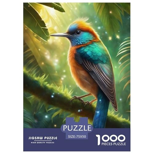 Tierkunst-Vogel-Holzpuzzle, 1000-teiliges Puzzle für Erwachsene, Lernspiel, Herausforderungsspielzeug, Heiligabend-Geschenke, 1000 Stück (75 x 50 cm) von LMYmoney