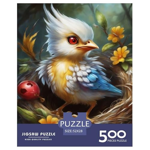 Tierkunst-Vogel-Holzpuzzle, 500-teiliges Puzzle für Erwachsene, Lernspiel, Herausforderungsspielzeug, Heiligabend-Geschenke, 500 Stück (52 x 38 cm) von LMYmoney