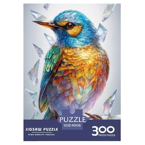 Tierkunst-Vogel-Puzzle, 300 Teile, Puzzle für Teenager, Geschenke, Holzpuzzle, Puzzle für Erwachsene, Heimlernspiele, DIY-Spielzeug, 300 Teile (40 x 28 cm) von LMYmoney