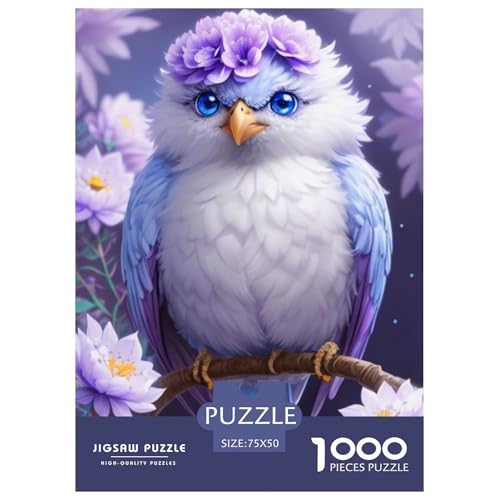 Tierkunst-Vogel-Puzzle 1000 Teile, Holzpuzzle für Teenager, lustige Puzzles 1000 Teile (75 x 50 cm) von LMYmoney