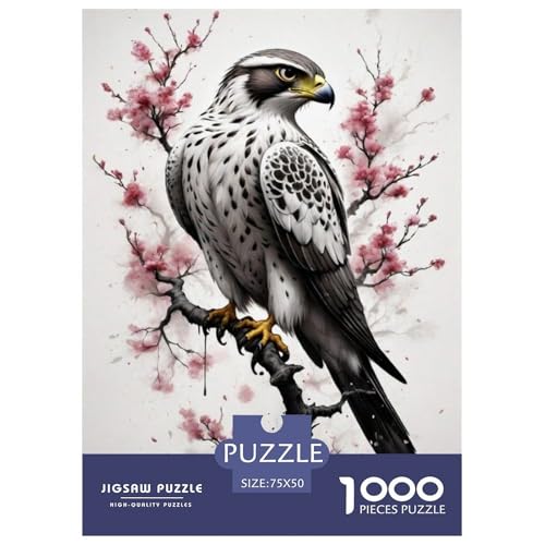 Tierkunst-Vogel-Puzzle 1000 Teile, Holzpuzzle für Teenager, lustige Puzzles 1000 Teile (75 x 50 cm) von LMYmoney