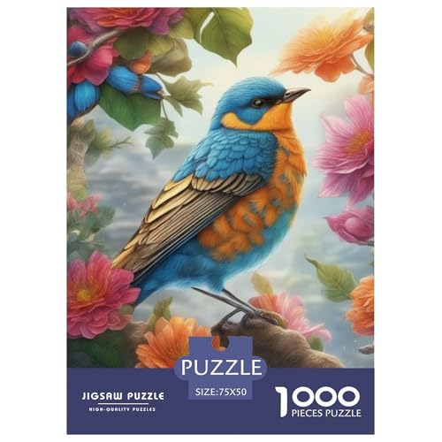 Tierkunst-Vogel-Puzzle für Erwachsene und Jugendliche, 1000 Teile, Puzzle für Erwachsene, nachhaltige Puzzlespiele, 1000 Teile (75 x 50 cm) von LMYmoney