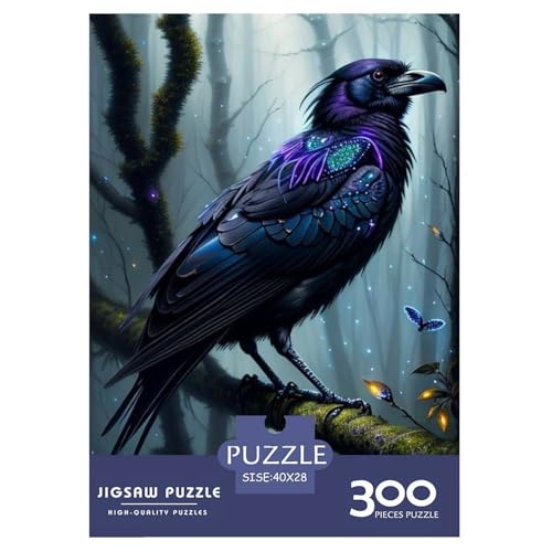 Tierkunst-Vogel-Puzzle für Erwachsene und Jugendliche, 300 Teile, Holzpuzzle für Erwachsene, Puzzles für Jugendliche ab 12 Jahren, 300 Teile (40 x 28 cm) von LMYmoney