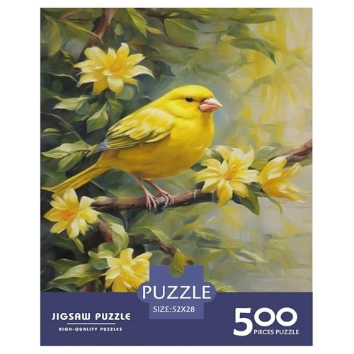 Tierkunst-Vogel-Puzzle für Teenager, 500 Teile, Puzzle, Denksport-Puzzles für Erwachsene, 500 Teile (52 x 38 cm) von LMYmoney