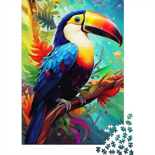 Tukan-Puzzle 1000 Teile, Puzzle für Teenager, Geschenke, Holzpuzzle, Puzzle für Kinder, Heimlernspiele, DIY-Spielzeug, 1000 Teile (75 x 50 cm) von LMYmoney