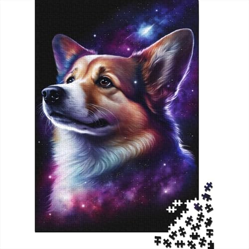 Unmögliches Puzzle für Erwachsene, Galaxy Art Corgi, 300-teiliges Puzzle, Puzzlegeschenke für Kinder, 300 Teile (40 x 28 cm) von LMYmoney