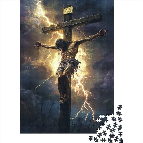 Upe Lernspiele Puzzle für Jungen und Mädchen aus 100% recyceltem Karton, 38 x 26 cm, 1000 Teile, Kunst, christliches Jesus-Geschenk, Alter 18 Jahre von LMYmoney