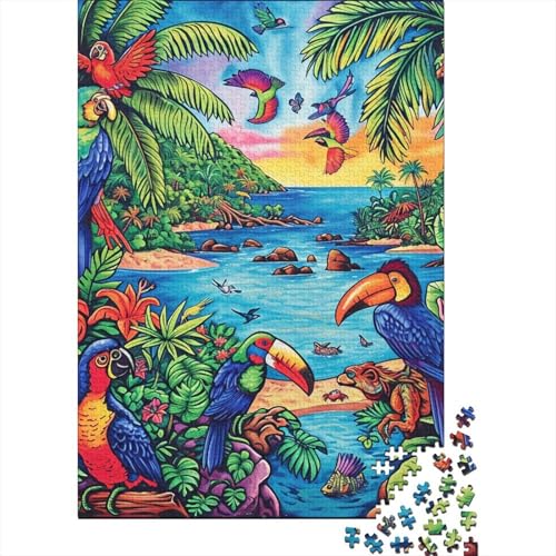 Vogel-Ostergeschenke, Puzzle-Spielzeug, Lernspiel, 100 Prozent recycelte Pappe, Puzzle für Kinder und Erwachsene ab 12 Jahren, 70 x 50 cm, 1000 Teile von LMYmoney