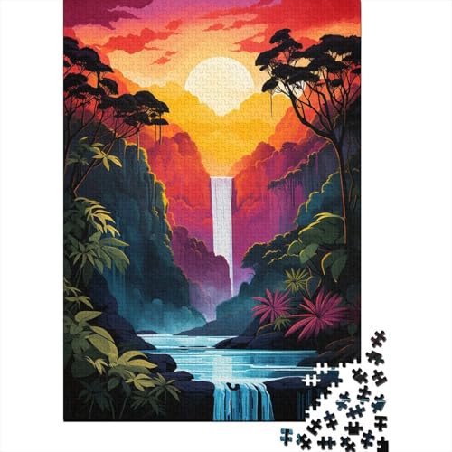 Wald mit Sternen 1000-teiliges Puzzle für Kinder, kreatives rechteckiges Puzzle, Geschenk, Puzzlespiel, Denksportaufgaben, Spielzeug, 1000 Teile (75 x 50 cm) von LMYmoney