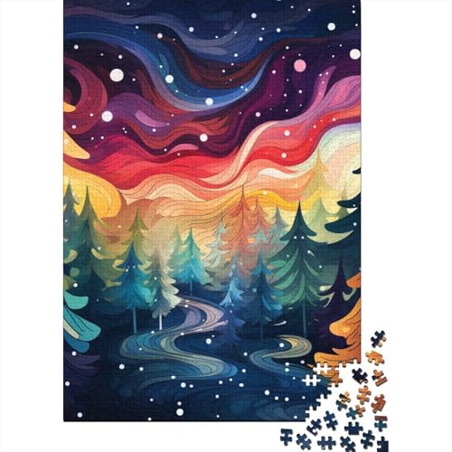 Weihnachtsbaum-Puzzle „Devoted Believers“, schwierig, 100% recycelte Pappe, Puzzle für Jungen oder Mädchen, 38 x 26 cm, 1000 Teile von LMYmoney