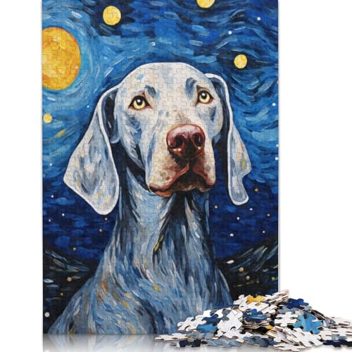 Weimaraner Sternennacht-Puzzle für Erwachsene, Lernspiele, Familienaktivitäten, Puzzle für Kinder ab 12 Jahren, 1000 Teile (75 x 50 cm) von LMYmoney