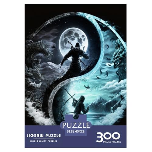 Yin Yang Art 300-teiliges Puzzle für Teenager, Geschenke, Holzpuzzle, Puzzle für Erwachsene, Lernspiele für zu Hause, DIY-Spielzeug, 300 Stück (40 x 28 cm) von LMYmoney